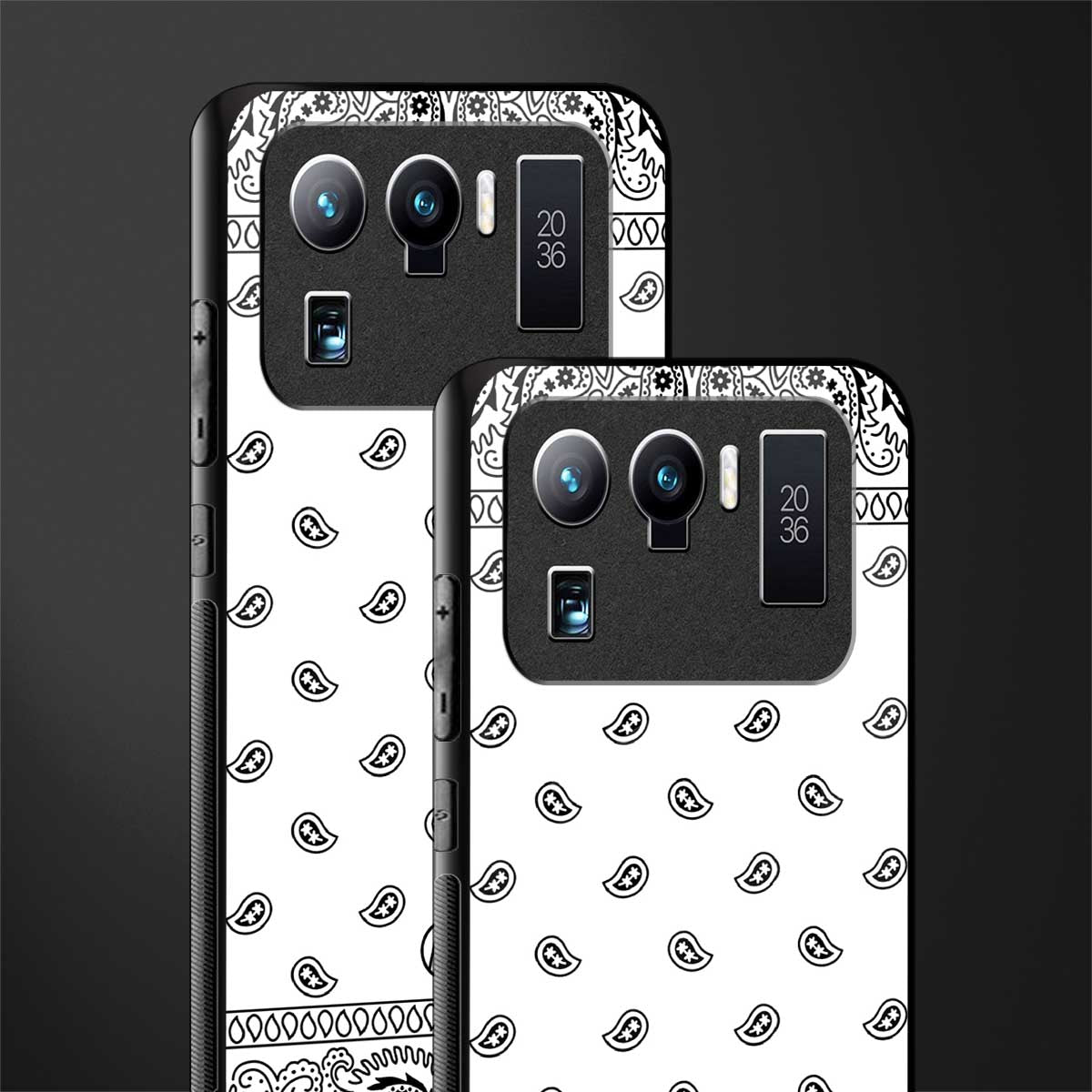 paisley white glass case for mi 11 ultra 5g image-2