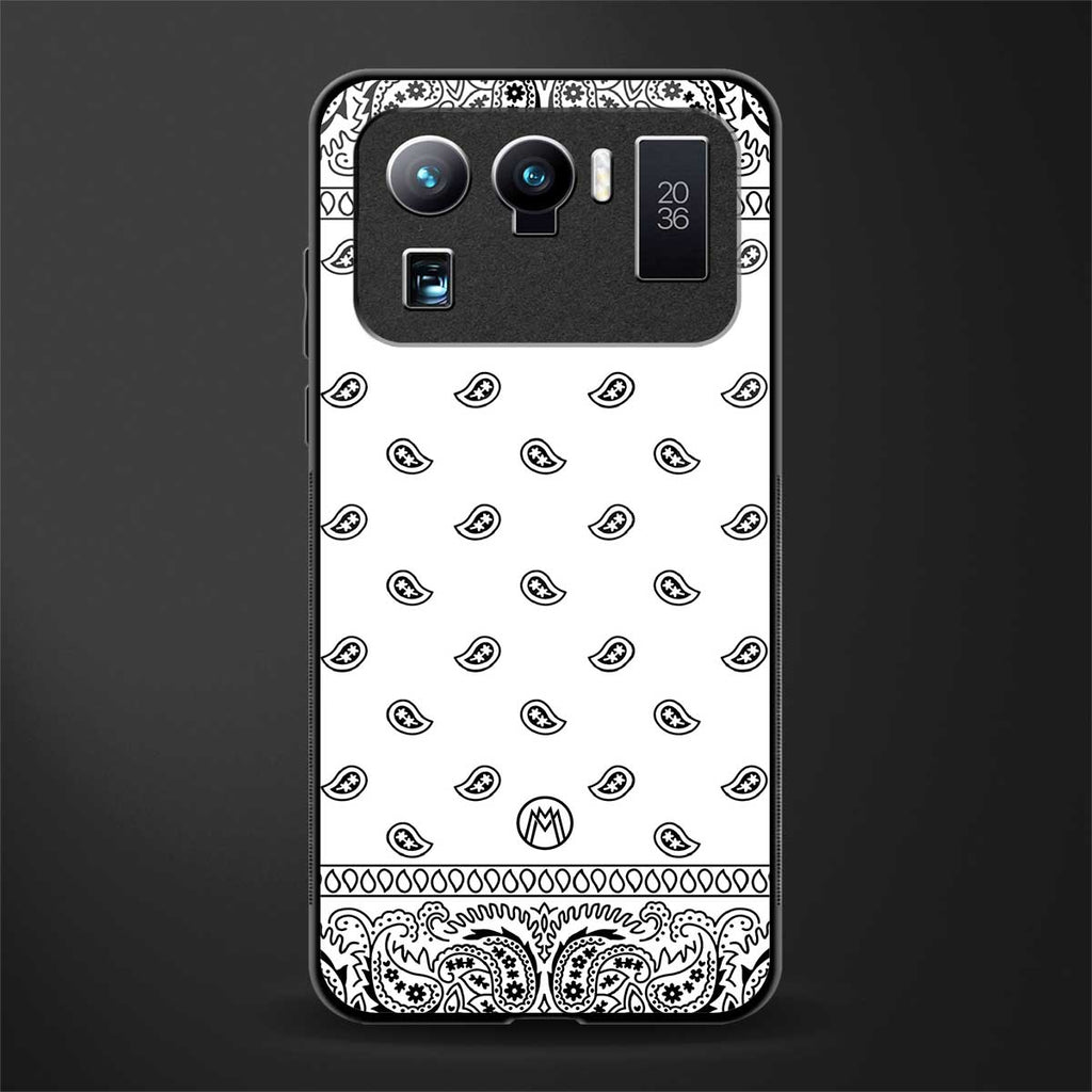 paisley white glass case for mi 11 ultra 5g image