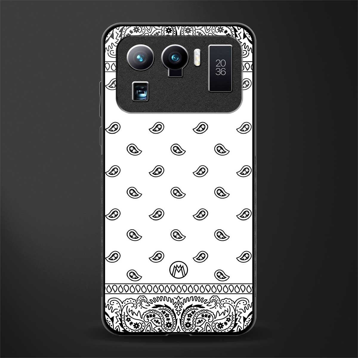 paisley white glass case for mi 11 ultra 5g image