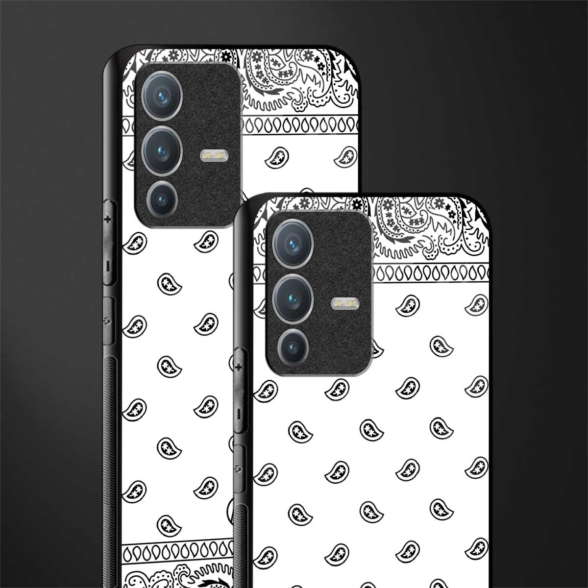 paisley white glass case for vivo v23 pro 5g image-2