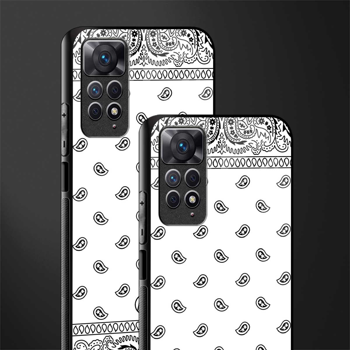 paisley white back phone cover | glass case for redmi note 11 pro plus 4g/5g