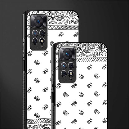 paisley white back phone cover | glass case for redmi note 11 pro plus 4g/5g