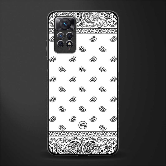 paisley white back phone cover | glass case for redmi note 11 pro plus 4g/5g