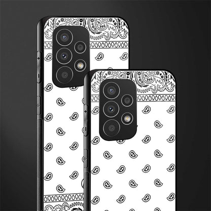 paisley white back phone cover | glass case for samsung galaxy a53 5g