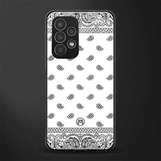 paisley white back phone cover | glass case for samsung galaxy a53 5g