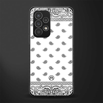 paisley white back phone cover | glass case for samsung galaxy a73 5g