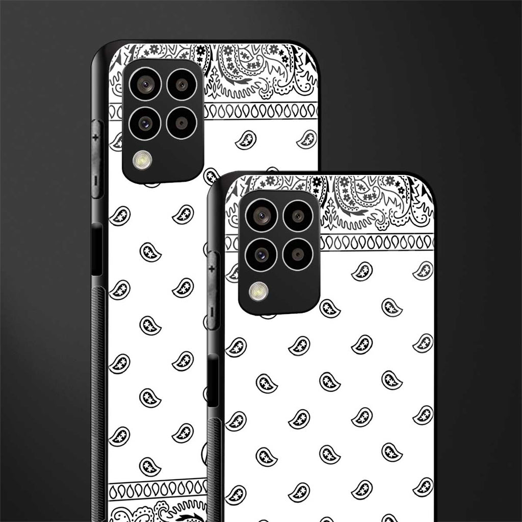 paisley white back phone cover | glass case for samsung galaxy m33 5g