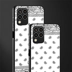 paisley white back phone cover | glass case for samsung galaxy m33 5g