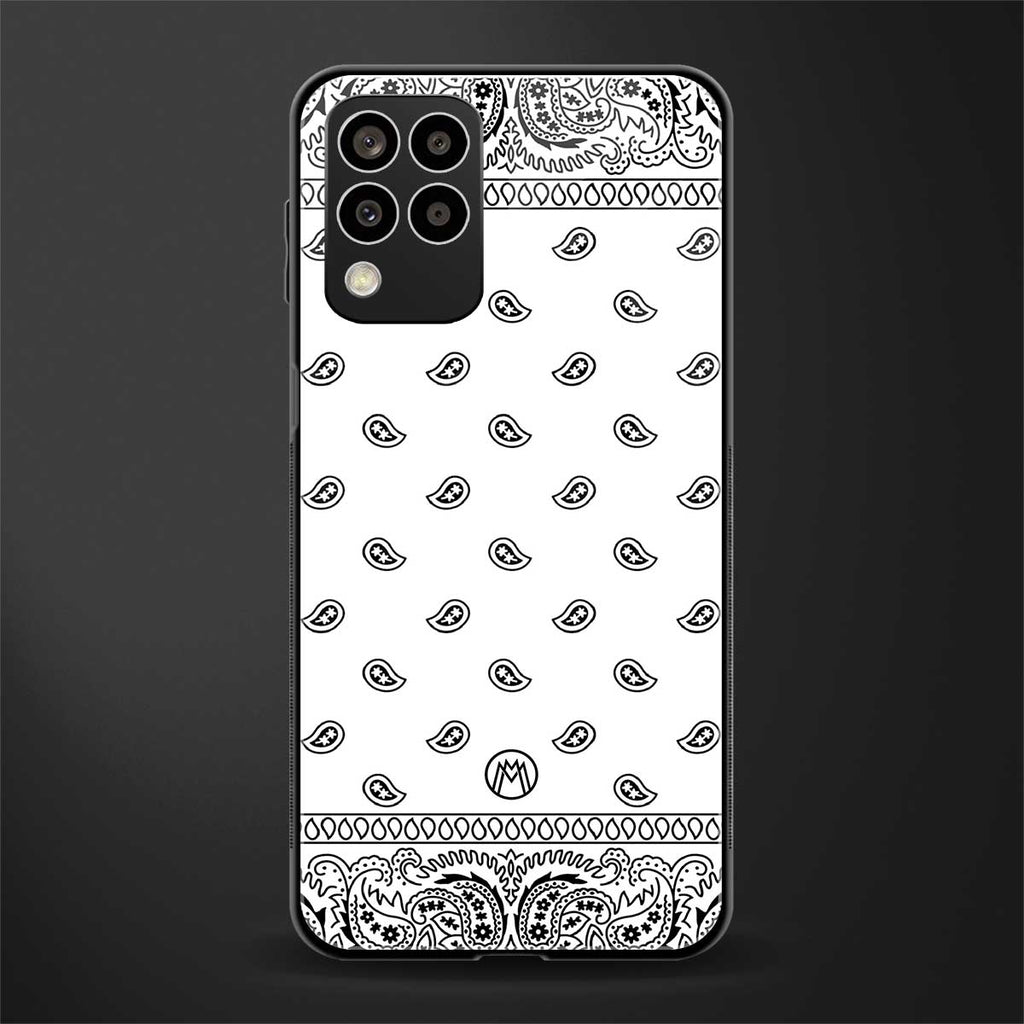 paisley white back phone cover | glass case for samsung galaxy m33 5g