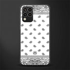 paisley white back phone cover | glass case for samsung galaxy m33 5g