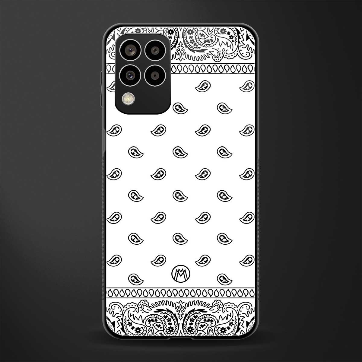 paisley white back phone cover | glass case for samsung galaxy m33 5g