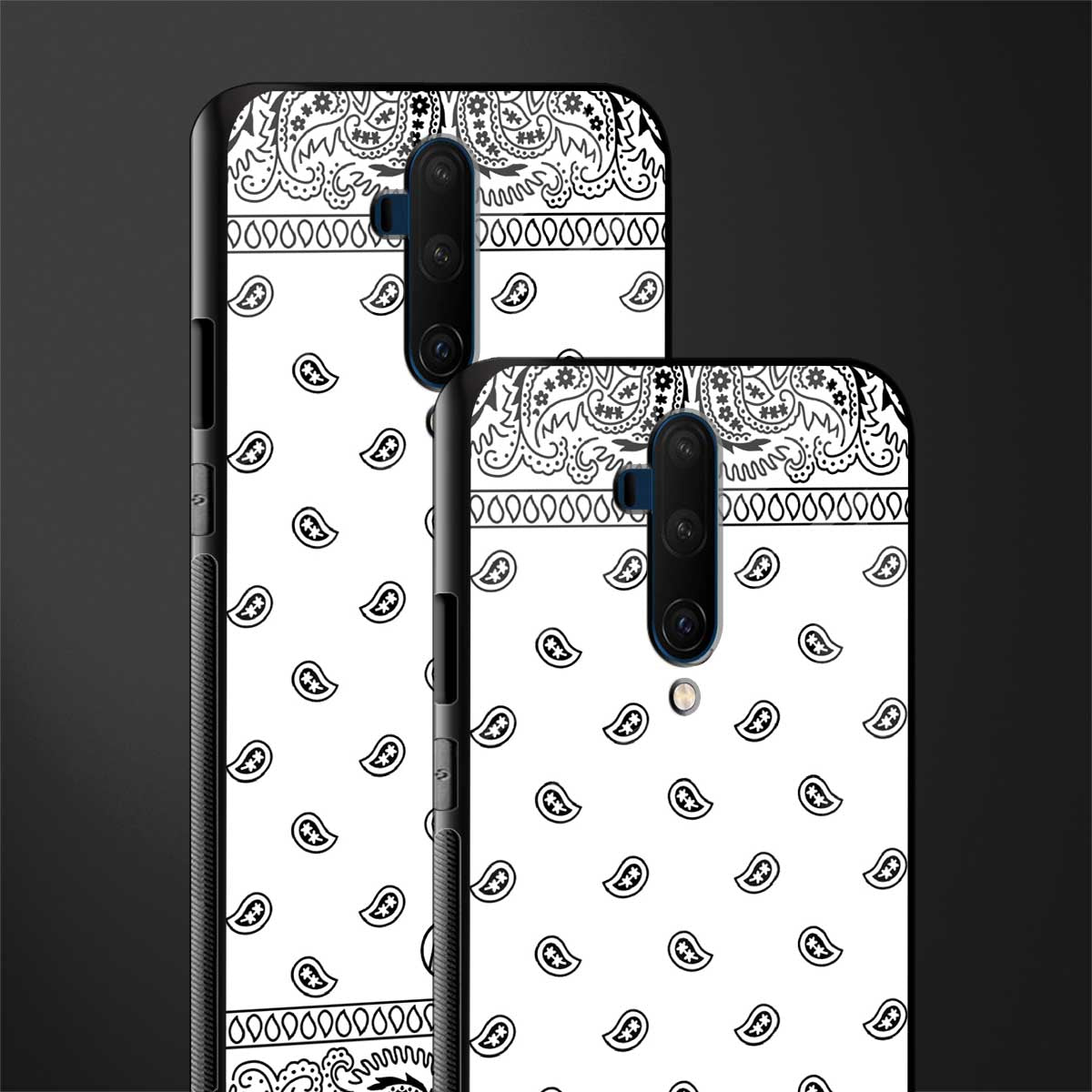 paisley white glass case for oneplus 7t pro image-2