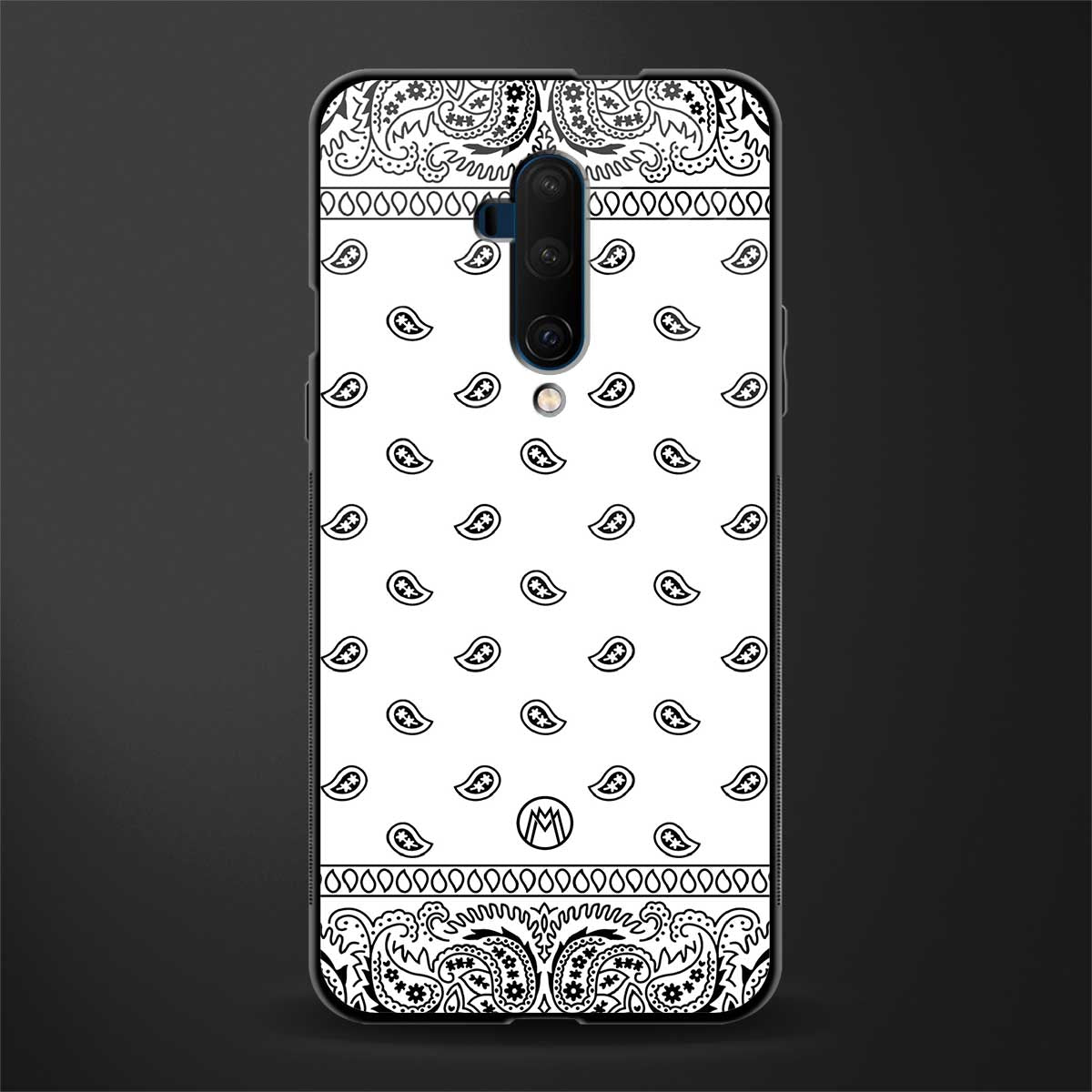 paisley white glass case for oneplus 7t pro image