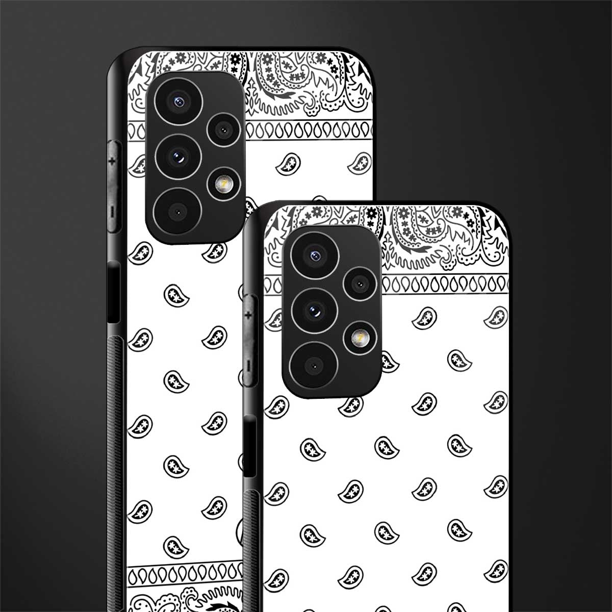 paisley white back phone cover | glass case for samsung galaxy a13 4g