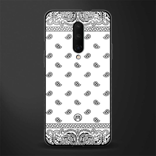 paisley white glass case for oneplus 7 pro image