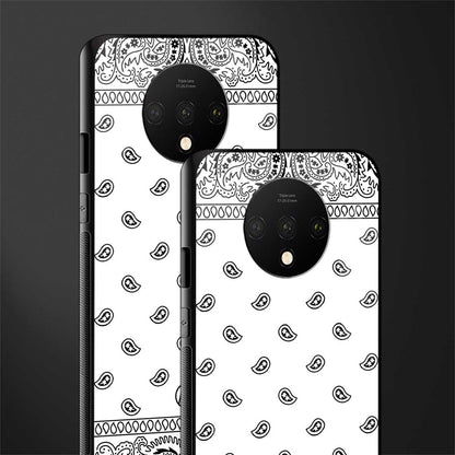 paisley white glass case for oneplus 7t image-2