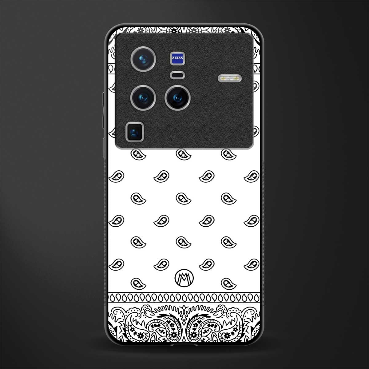 paisley white glass case for vivo x80 pro 5g image