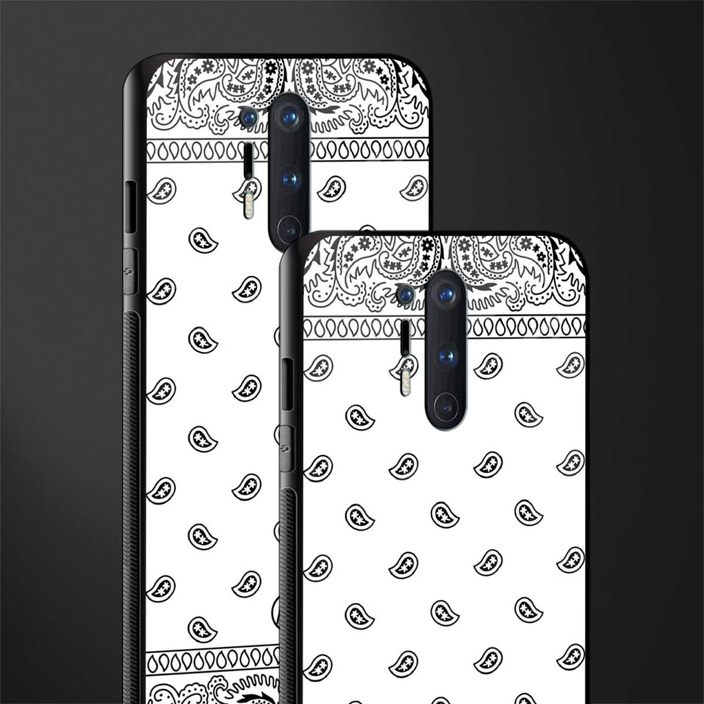 paisley white glass case for oneplus 8 pro image-2