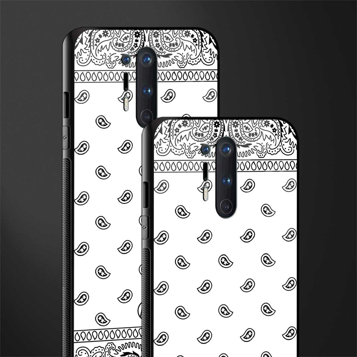 paisley white glass case for oneplus 8 pro image-2