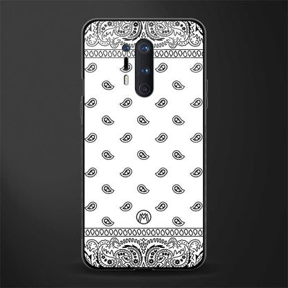 paisley white glass case for oneplus 8 pro image