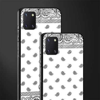 paisley white glass case for samsung a81 image-2