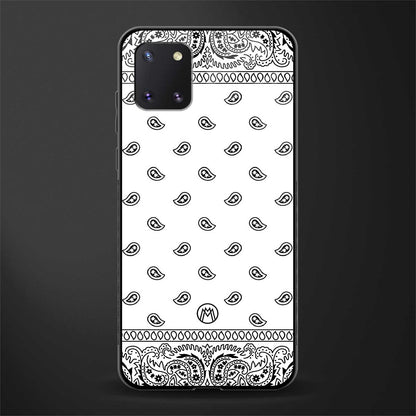 paisley white glass case for samsung a81 image