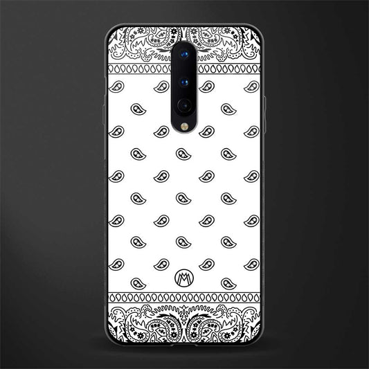 paisley white glass case for oneplus 8 image