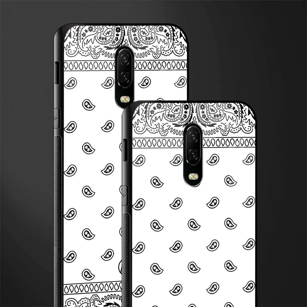 paisley white glass case for oneplus 6t image-2