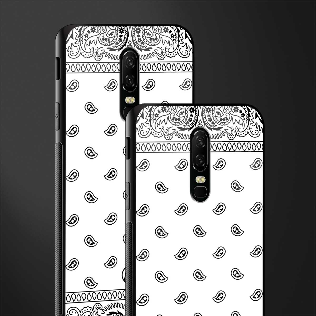 paisley white glass case for oneplus 6 image-2