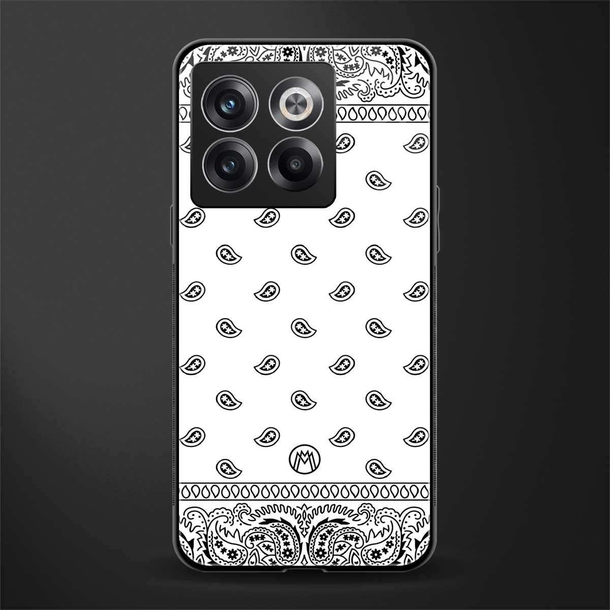 paisley white back phone cover | glass case for oneplus 10t