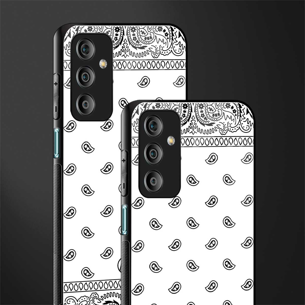 paisley white back phone cover | glass case for samsung galaxy f23 5g