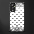 paisley white back phone cover | glass case for samsung galaxy f23 5g