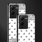 paisley white back phone cover | glass case for vivo v25 pro 5g