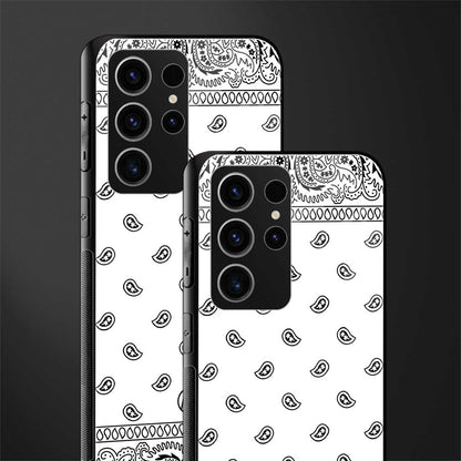 paisley white glass case for phone case | glass case for samsung galaxy s23 ultra