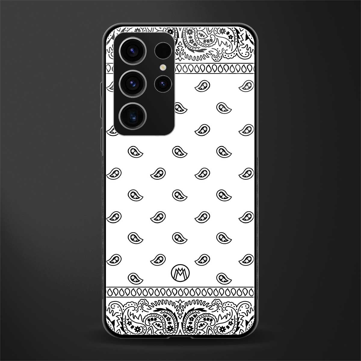 paisley white glass case for phone case | glass case for samsung galaxy s23 ultra