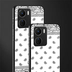 paisley white back phone cover | glass case for vivo y16