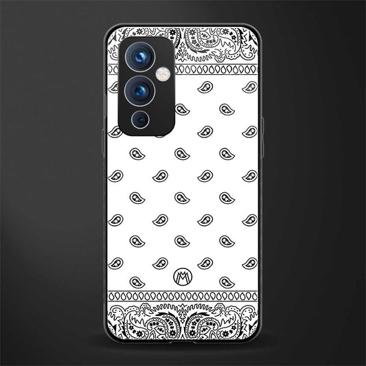 paisley white back phone cover | glass case for oneplus 9