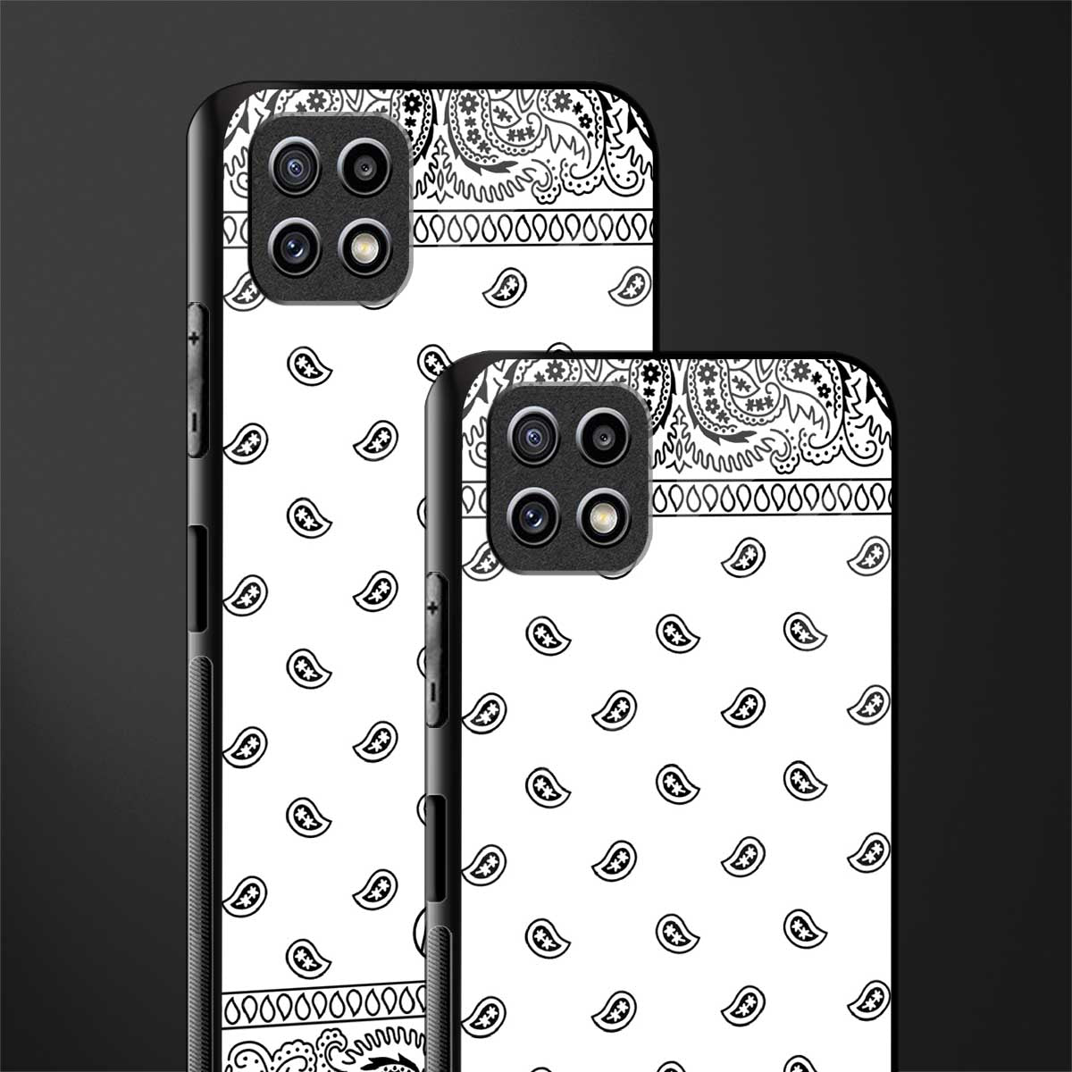 paisley white back phone cover | glass case for samsung galaxy f42