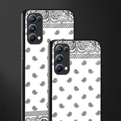 paisley white back phone cover | glass case for oppo reno 5