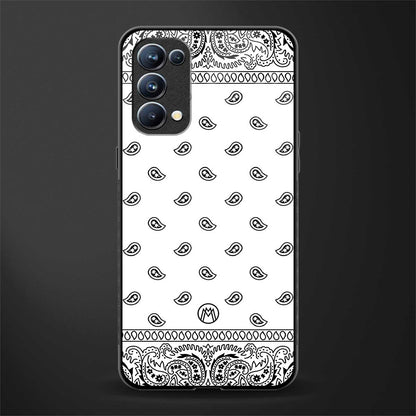 paisley white back phone cover | glass case for oppo reno 5