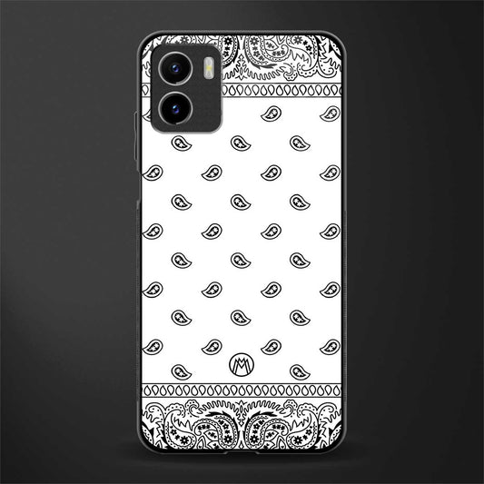 paisley white back phone cover | glass case for vivo y72