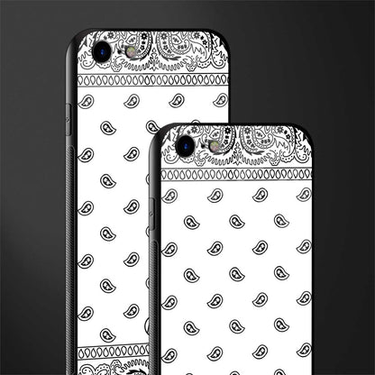 paisley white glass case for iphone se 2020 image-2