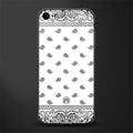 paisley white glass case for iphone 7 image