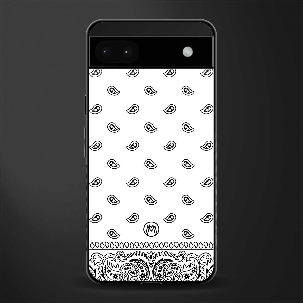 paisley white back phone cover | glass case for google pixel 6a