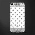 paisley white glass case for iphone se 2020 image