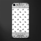 paisley white glass case for iphone se 2020 image