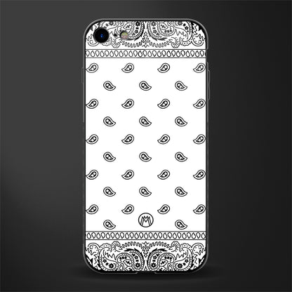 paisley white glass case for iphone se 2020 image