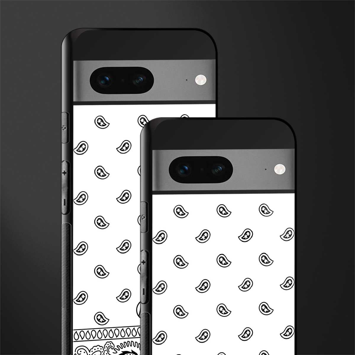 paisley white back phone cover | glass case for google pixel 7