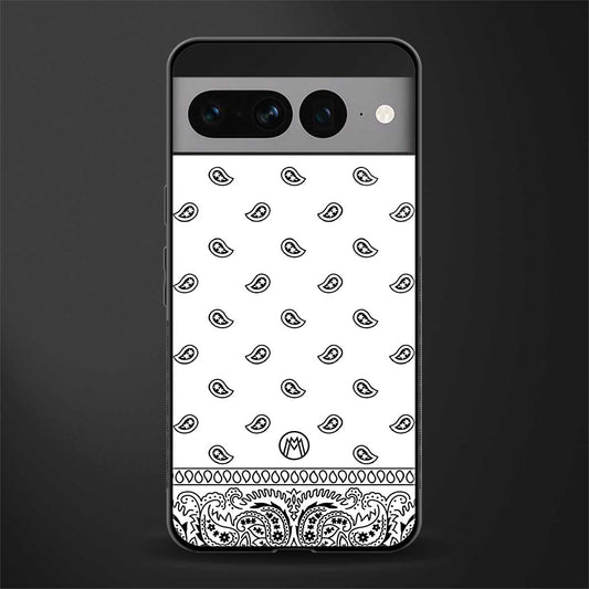 paisley white back phone cover | glass case for google pixel 7 pro