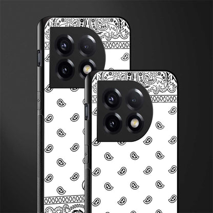 paisley white back phone cover | glass case for oneplus 11